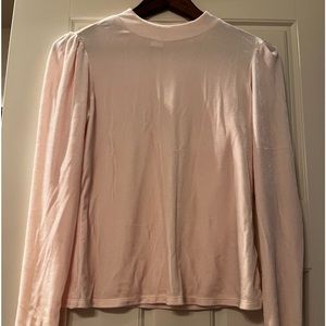 Women’s Rachel Parcell light pink velour top, Size Small